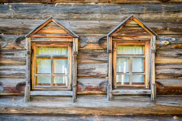 Naklejka na ściany i meble a window in an old rustic house