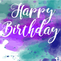 watercolor greeting card - Happy birthday