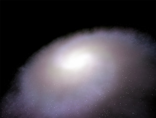 Spiral galaxy 3d illustration