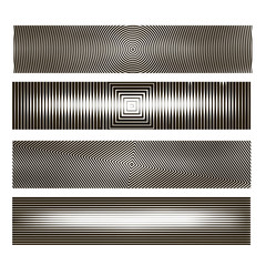 Vector Lines and graphic patterns. Halftone background, graphic texture, waves, rays. A set of linear backgrounds for design.