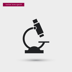 Microscope icon simple vector sign
