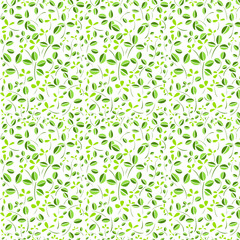 green leave seamless pattern vector illustration on a white background
