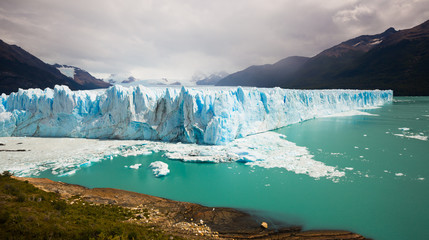 Glacier Perito Moreno and mountains