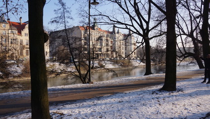 Park zima Wrocław 