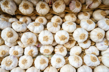 garlic at vegetable market