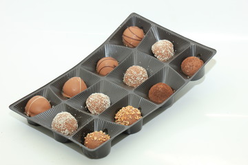 Various chocolates in a tray