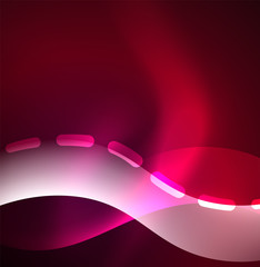 Vector glowing wave, smoke design wavy lines