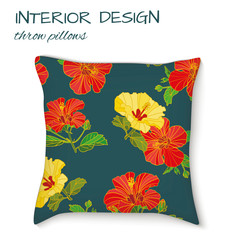 design cushions home interior, seamless vector abstract pattern - 176974213