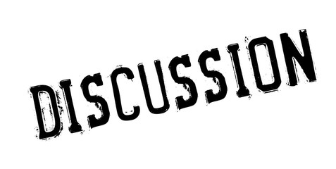 Discussion rubber stamp. Grunge design with dust scratches. Effects can be easily removed for a clean, crisp look. Color is easily changed.