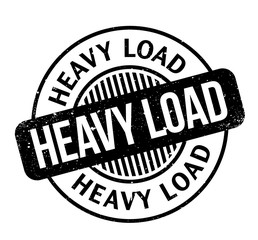 Heavy Load rubber stamp. Grunge design with dust scratches. Effects can be easily removed for a clean, crisp look. Color is easily changed.