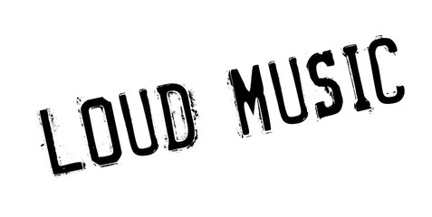 Loud Music rubber stamp. Grunge design with dust scratches. Effects can be easily removed for a clean, crisp look. Color is easily changed.
