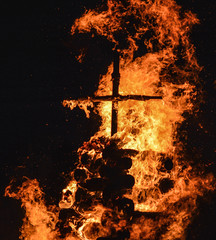 Burning cross