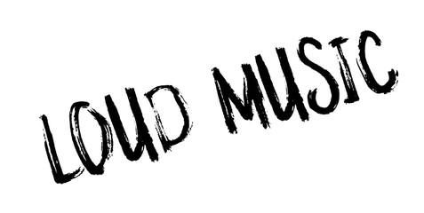 Loud Music rubber stamp. Grunge design with dust scratches. Effects can be easily removed for a clean, crisp look. Color is easily changed.