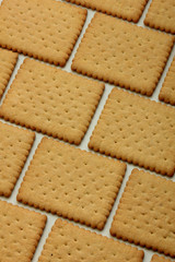 Biscuits in brick pattern
