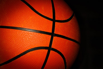 Basketball in light black background