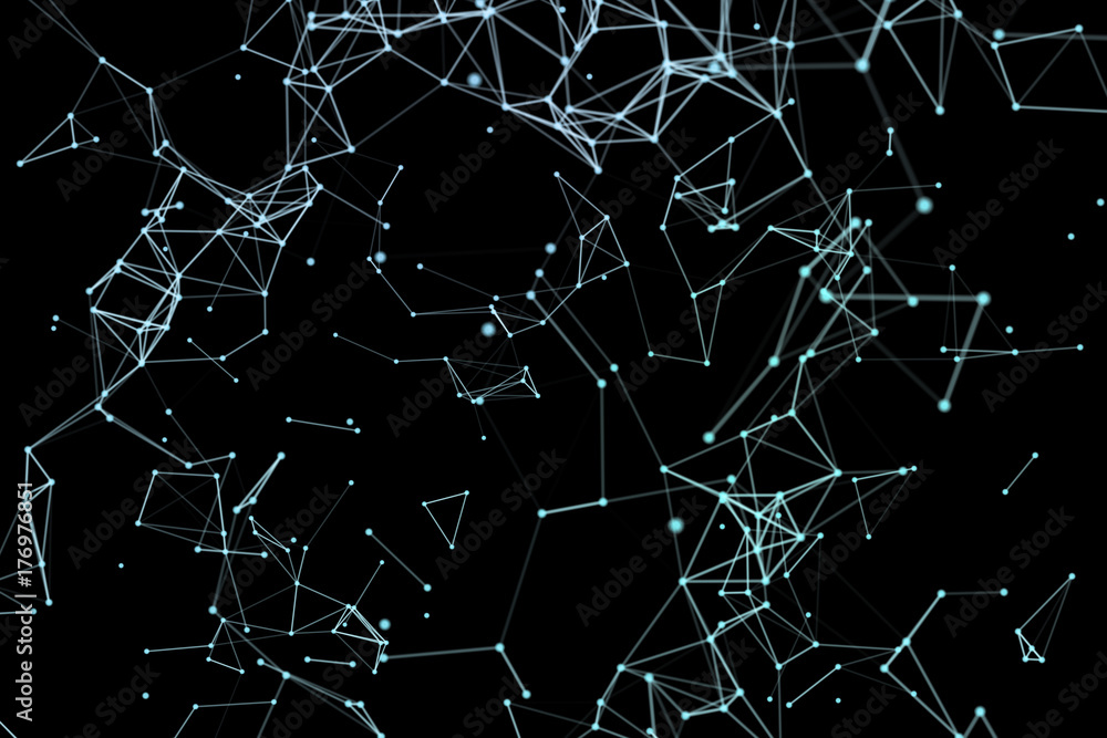 Aufkleber abstract network data connection technology. digital background