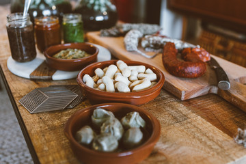 ready to eat food on a party table 