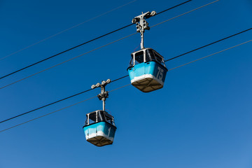 cabins of the Madrid cable car