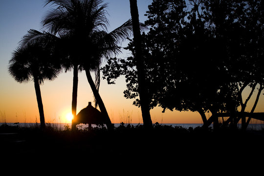 Sunset at the beach, Napels, Florida, USA
