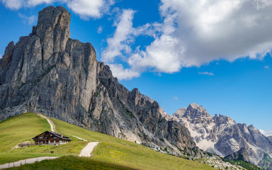 italian mountains, passo Giau in the Alps