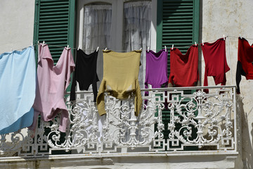 Amalfi Coast: Atrani,clothes hanged to dry.