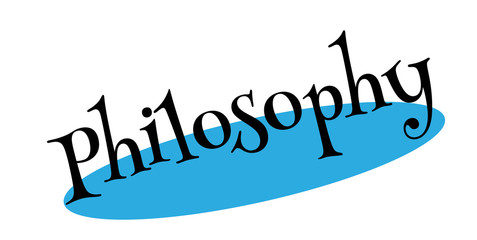 Philosophy rubber stamp. Grunge design with dust scratches. Effects can be easily removed for a clean, crisp look. Color is easily changed.