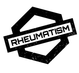 Rheumatism rubber stamp. Grunge design with dust scratches. Effects can be easily removed for a clean, crisp look. Color is easily changed.