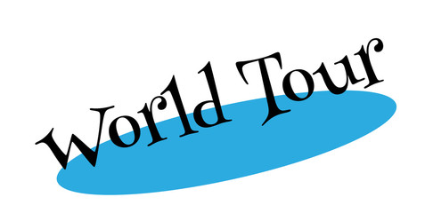 Fototapeta premium World Tour rubber stamp. Grunge design with dust scratches. Effects can be easily removed for a clean, crisp look. Color is easily changed.