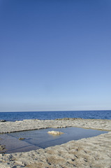 Pool excavated into an abandoned quarry