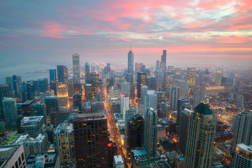 Fototapeta na wymiar The Beautiful Chicago Skyline