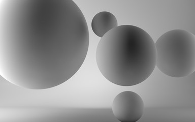 abstract background white spheres 
