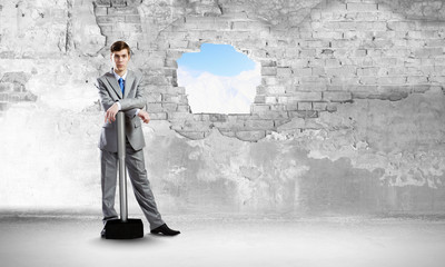 Obraz premium Making your way in business. Mixed media