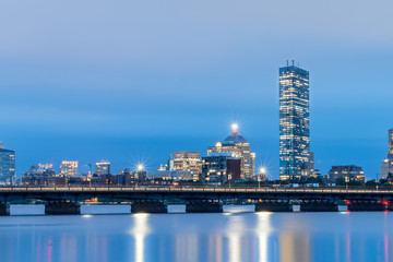 Fototapeta na wymiar Boston Blue Hour