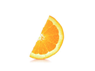 Orange on white background