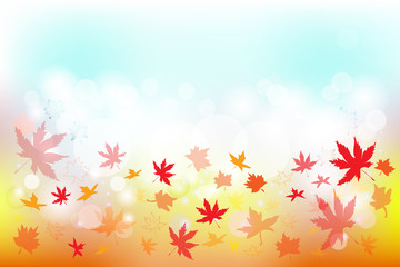 Autumn background with colorful leaves