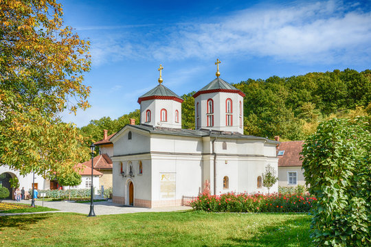 BELGRADE, SERBIA - October 08: Monastery Rakovica in Belgrade on October 08, 2017. His Holiness Serbian Patriarch Pavle is buried in Monastery Rakovica in Belgrade, Serbia.