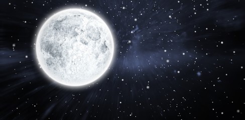 Obraz premium Composite image of full moon