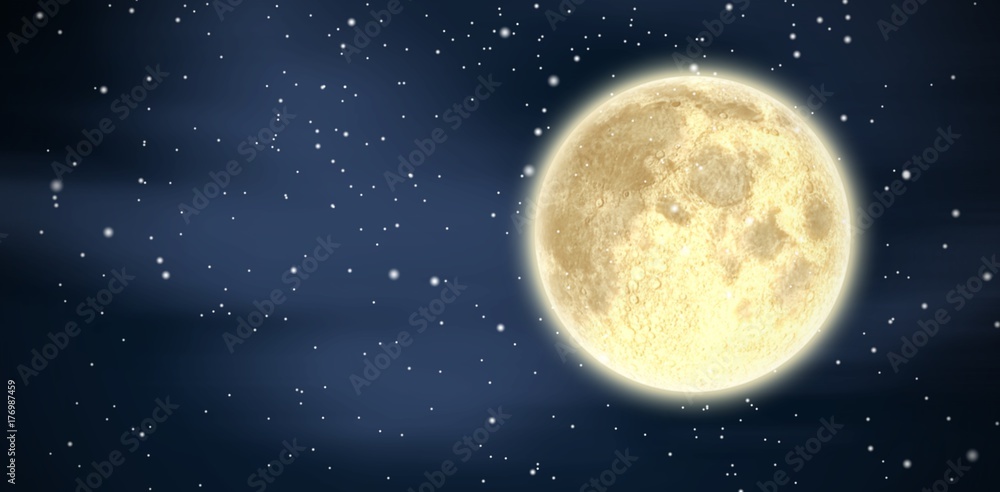 Poster composite image of full moon