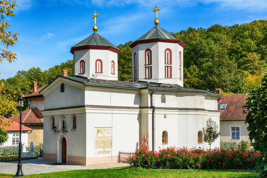 BELGRADE, SERBIA - October 08: Monastery Rakovica in Belgrade on October 08, 2017. His Holiness Serbian Patriarch Pavle is buried in Monastery Rakovica in Belgrade, Serbia.