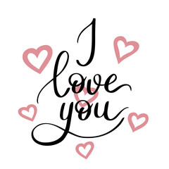 I love you template for banner or poster. Holiday lettering