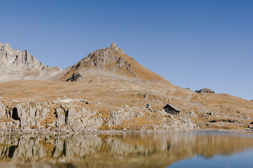Nufenen, Nufenenpass, Passstrasse, Bergstrasse, Alpen, Bergsee, Passhöhe, Wallis, Tessin,...