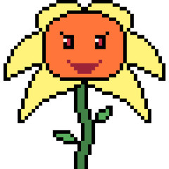 vector pixel art flower