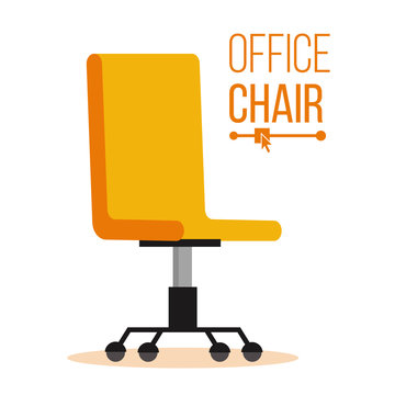 Office Chair Vector. Business Hiring And Recruiting. Empty Seat For Employee. Ergonomic Armchair For Executive Director. Furniture Icon Illustration