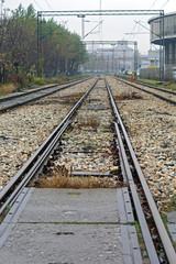 Obraz premium Railway rails perspective
