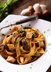 Pasta with porcini mushrooms
