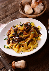 Pasta with porcini mushrooms
