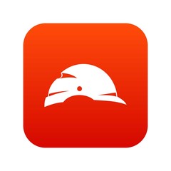 Construction helmet icon digital red