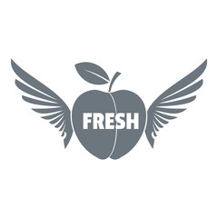 Wing apple logo, vintage style