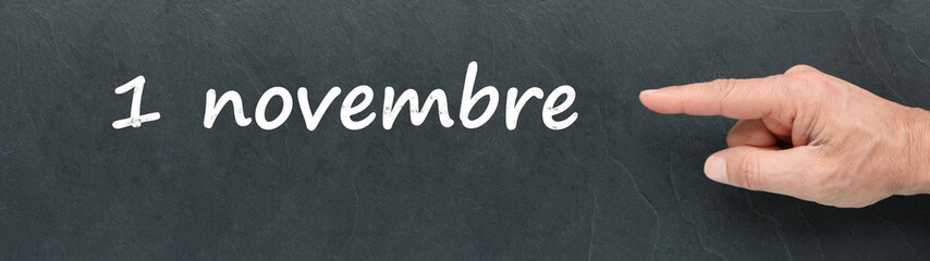 Fototapeta premium 1 novembre sur ardoise 