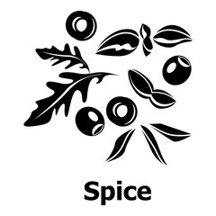 Spice icon, simple black style